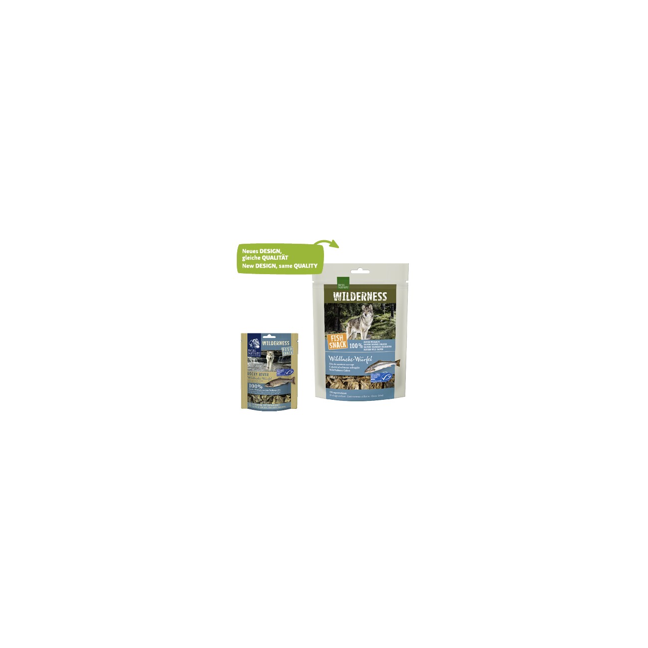REAL NATURE WILDERNESS Fish Snack Wildlachs-Würfel, 70 g