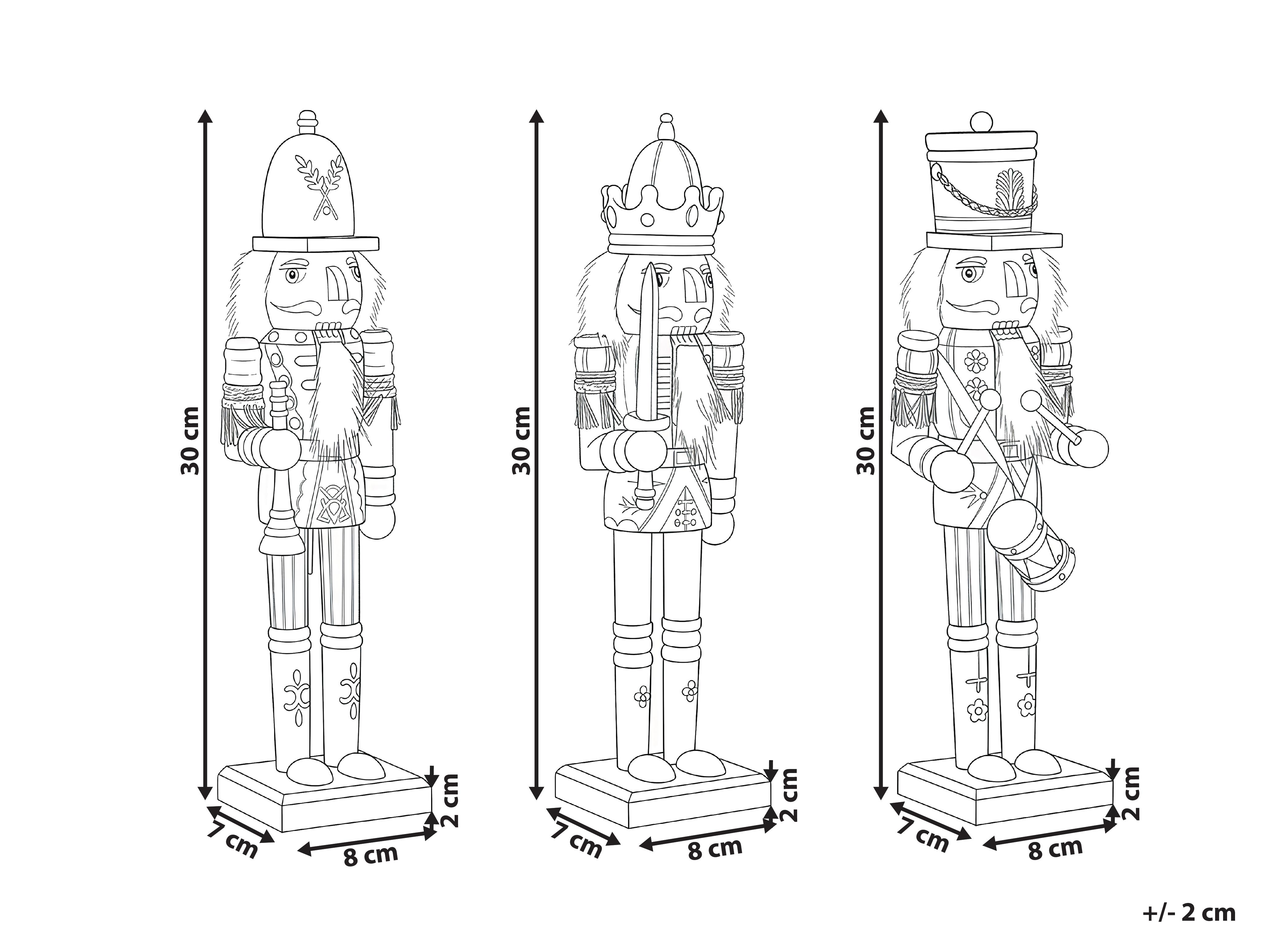 Set van 3 figuren LJUSNAN Notenkraker 30 cm Donkergroen