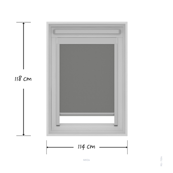 KARWEI dakraam rolgordijn verduisterend grijs (kleurnr. 7004) t.b.v. VELUX® dakraam SK06