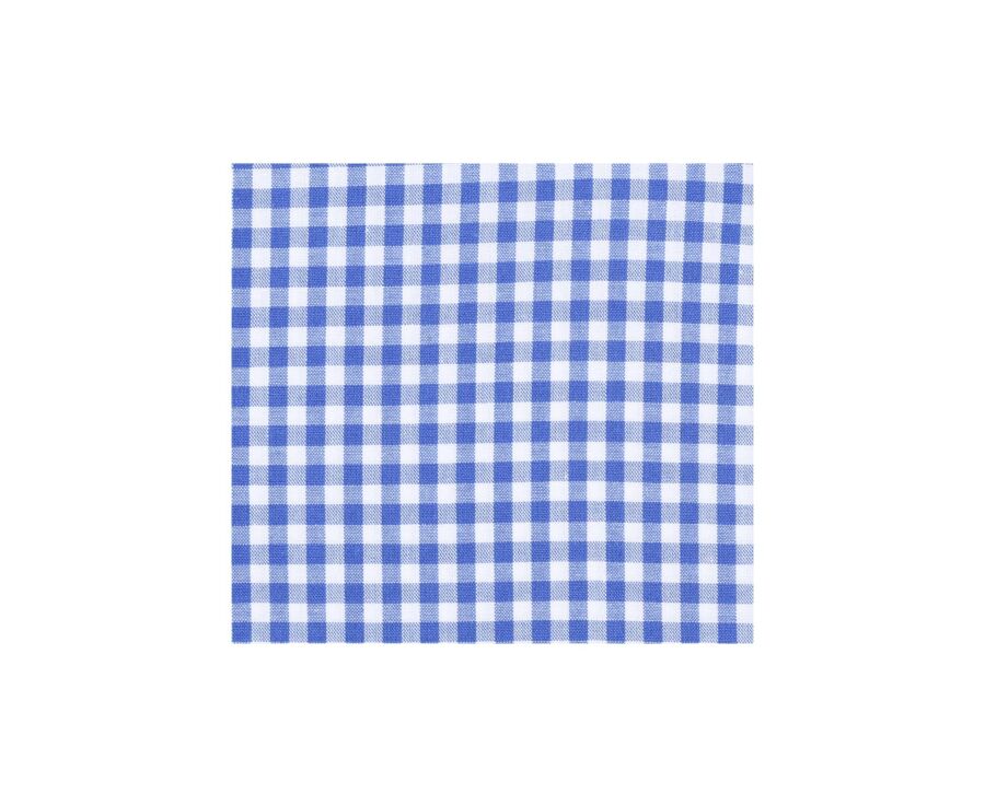 Chemise coton blanc à carreaux bleus clairs et blancs - RUGGERO