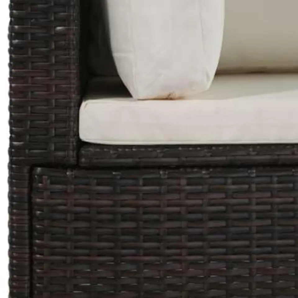 vidaXL - Bankset - Bruin - Poly rattan
