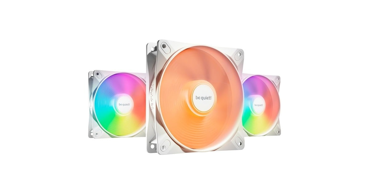be quiet!Light Wings LX PWM RGB case fans  (Wit, 3 stuks, 120 x 120 x 25 mm)