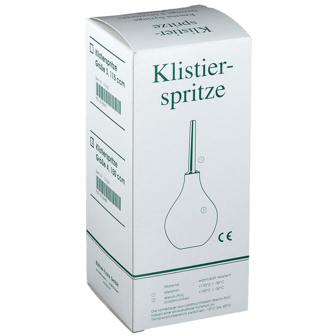 FRANK® Klistierspitzen birnförmig mit Kanüle Gr. 4 - 150 ml
