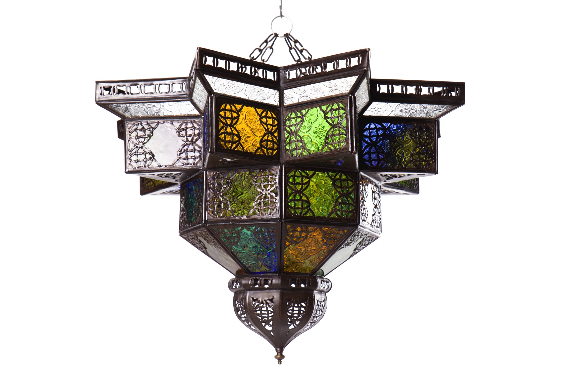 Laterne 'Nejma', multicolor, Ø 42 cm, H 30 cm von fischer's lagerhaus