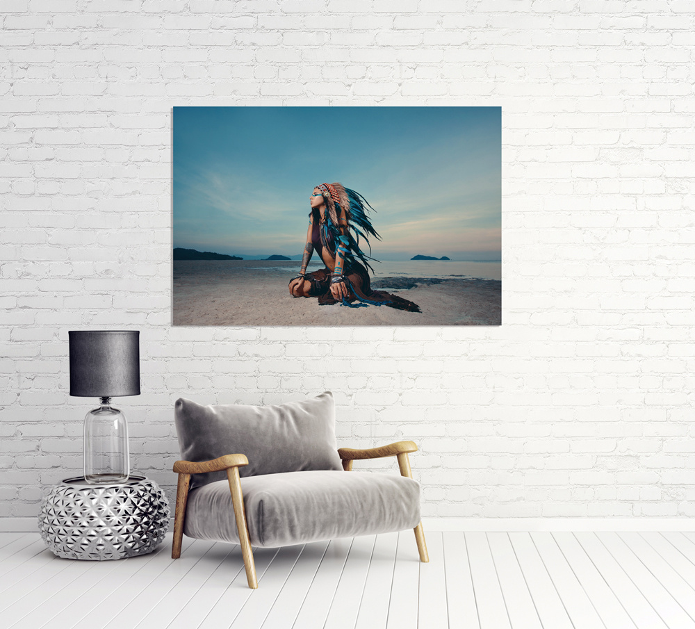 Akustikbild INDIANERIN 80x120cm, 7kg