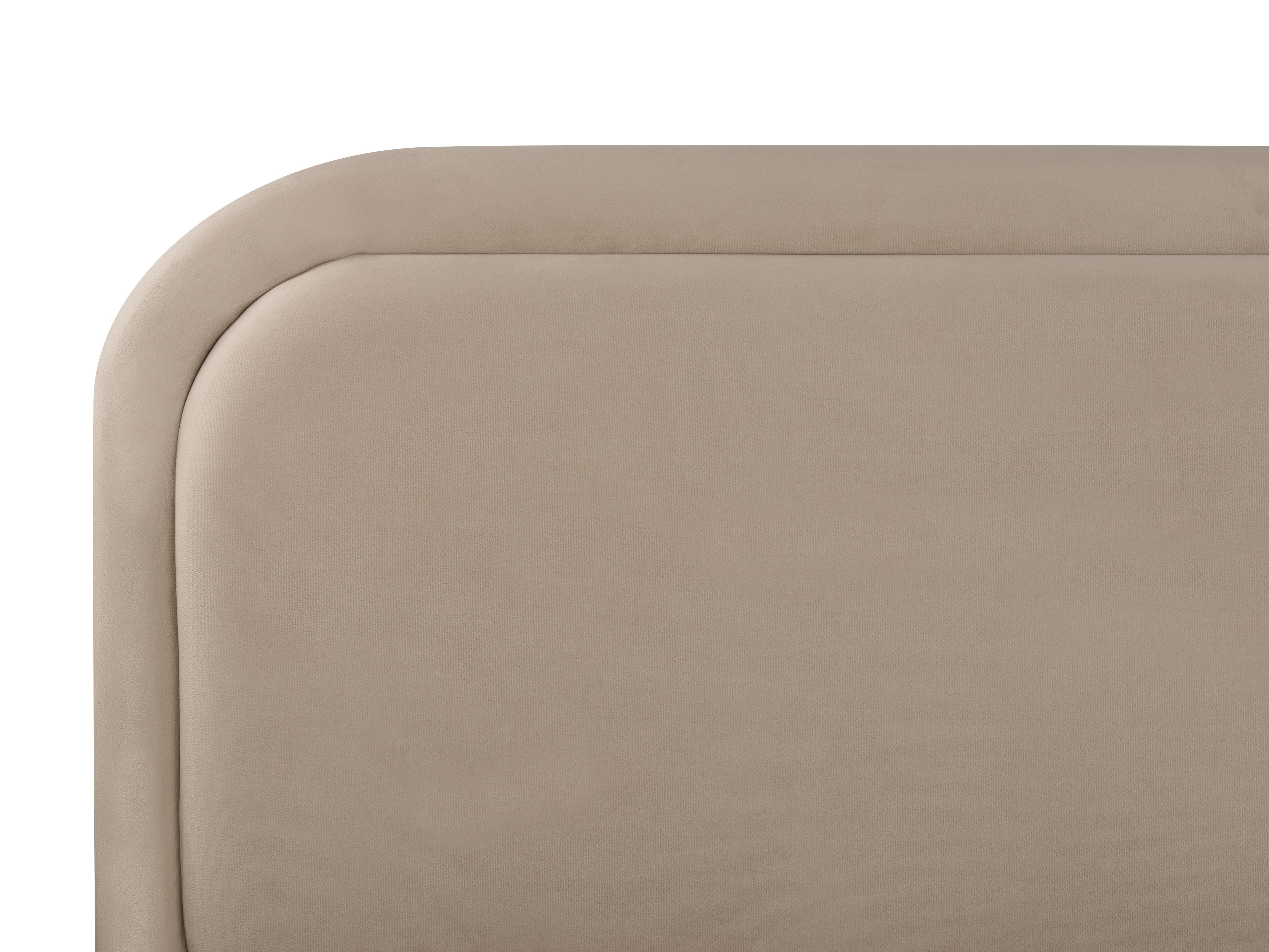Bed Fluweel SUZETTE 140 x 200 cm Beige