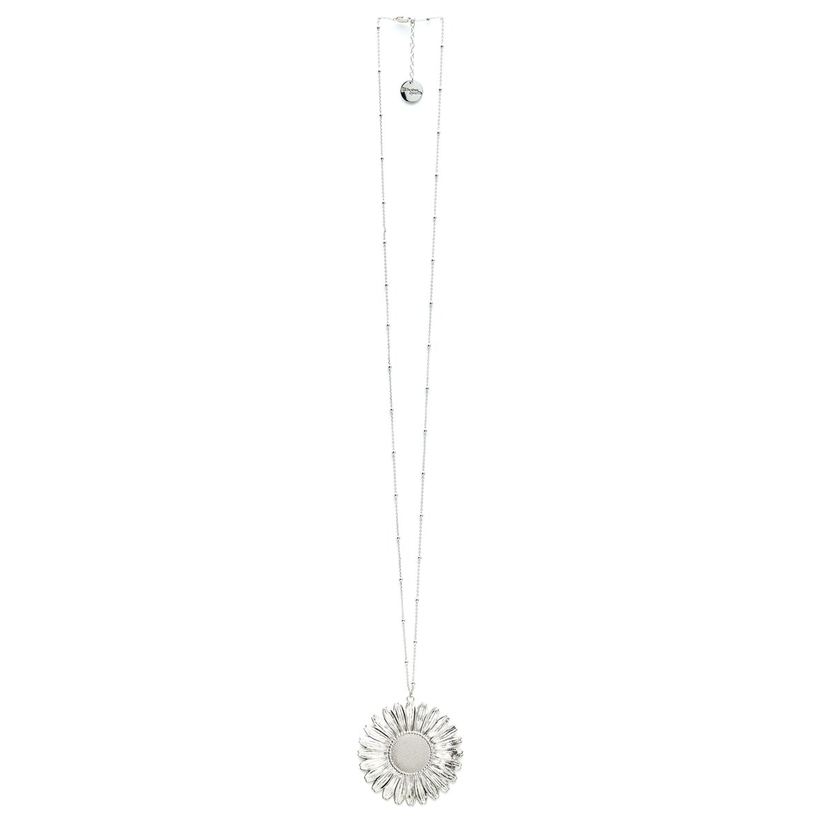 sautoir fleur plaqué argent - MAÏA