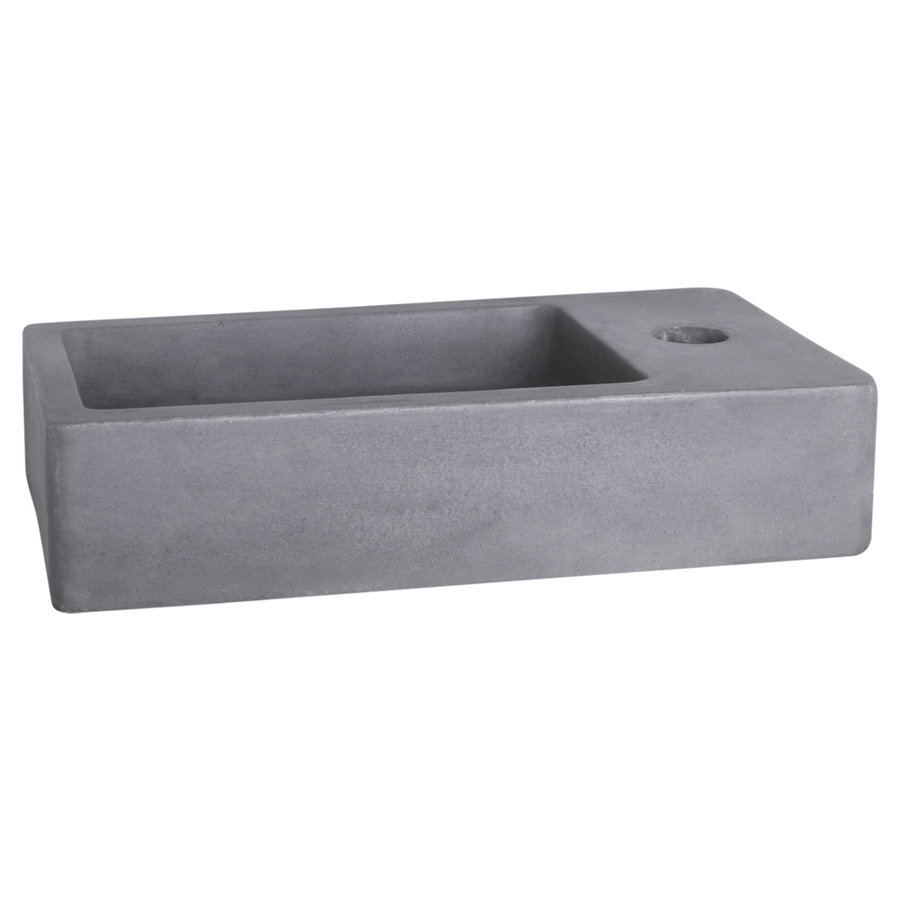Differnz Force fonteinset beton met frame en gebogen kraan mat goud