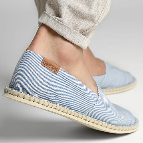 Espadrilles Origine Print Blanc Bleu
