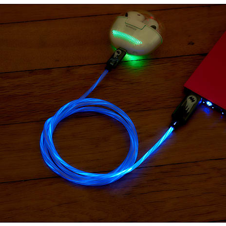 LED ladekabel m. USB A-C stik - batman