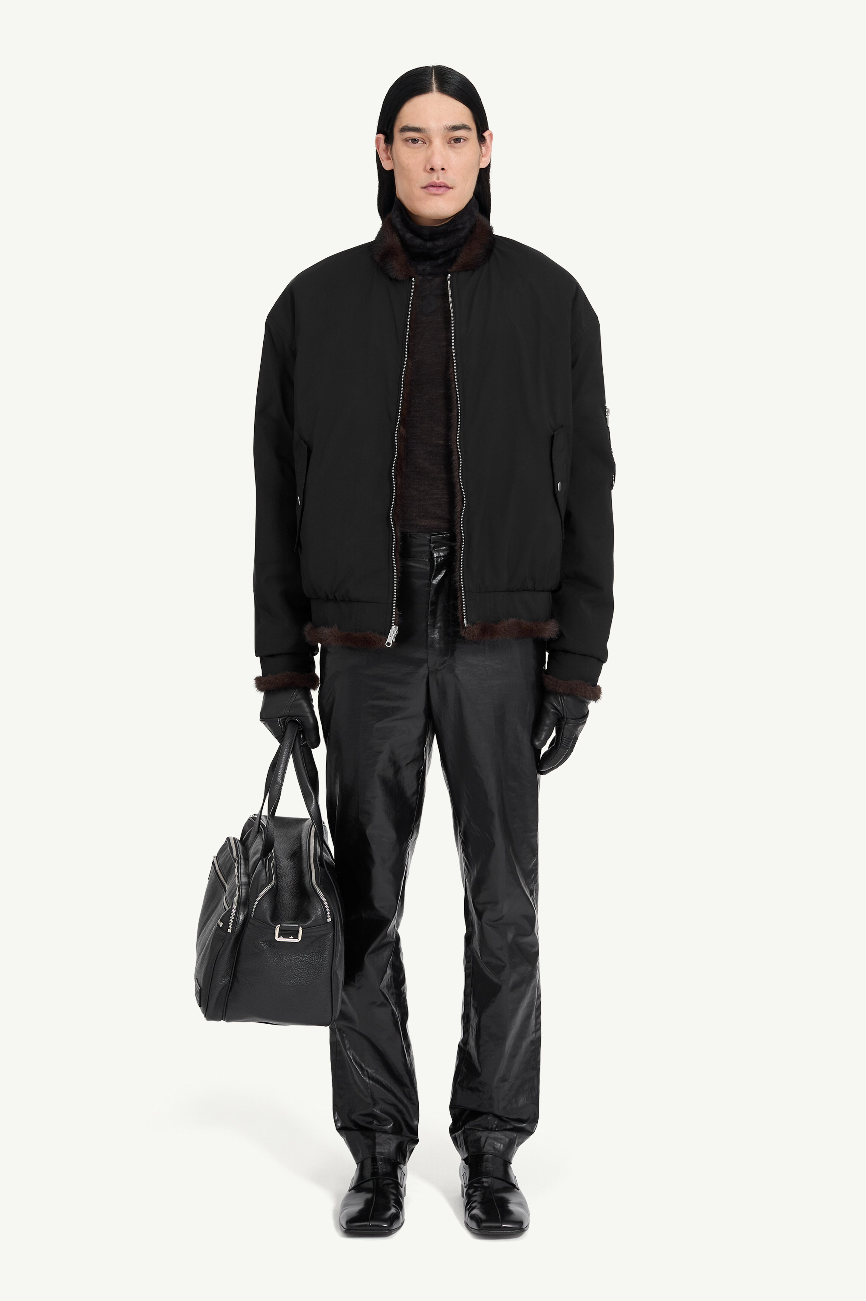 Veste bomber décontractée pour homme | MM6 Brun