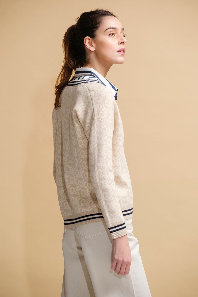 CASACO EM MALHA JACQUARD