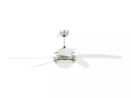 Ventilateur de plafond orné avec lampe 128 cm Blanc