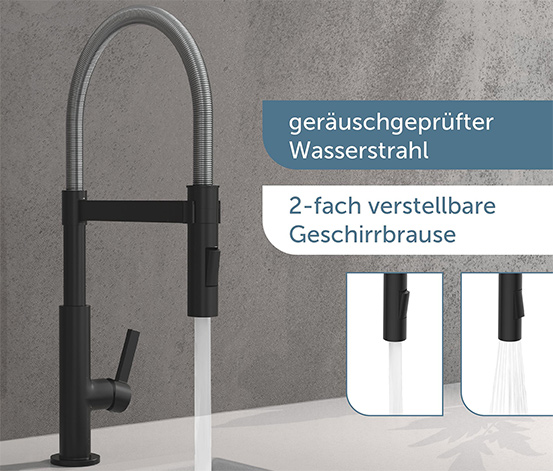 SCHÜTTE-Spiralfeder-Spültischarmatur »Miami«, chrom-schwarz