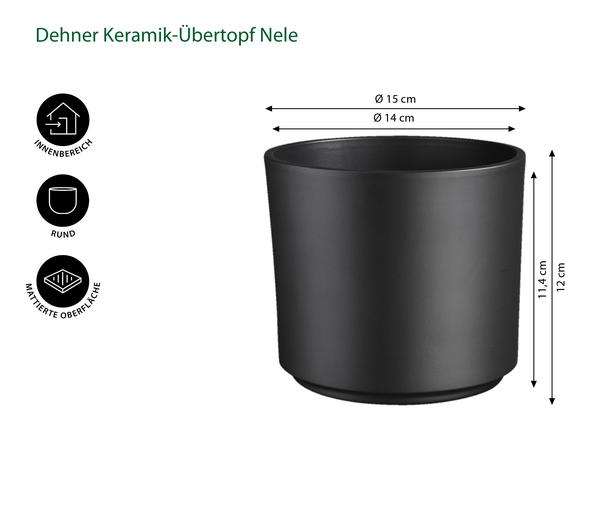 Dehner Keramik-Übertopf Nele, rund