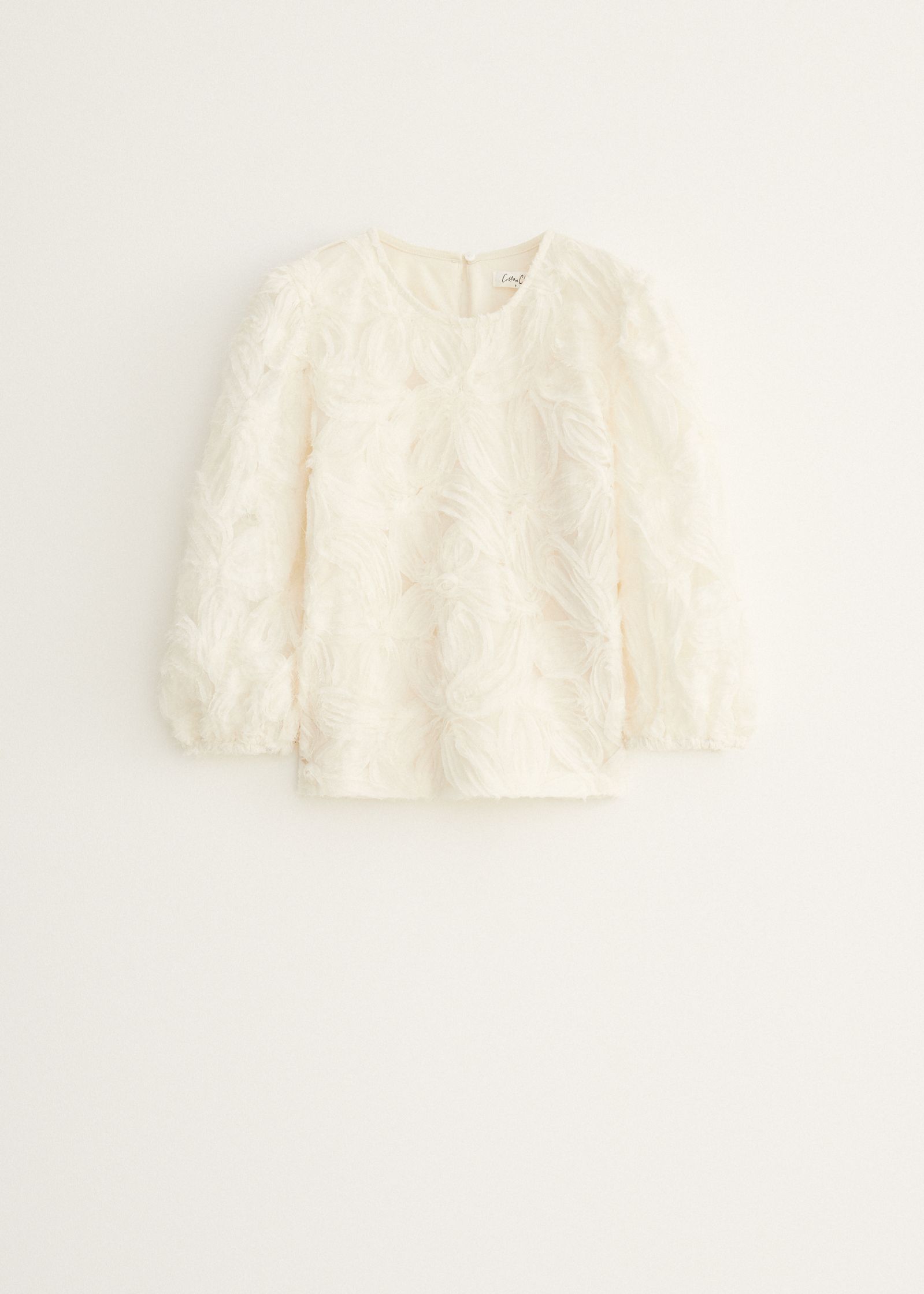 Top met chiffon details