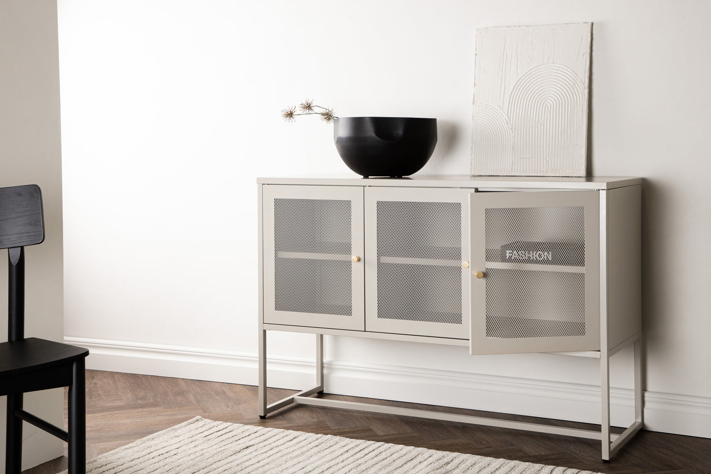 FjÃ´rd - Dressoir Beige 120cm - Staal - Malla
