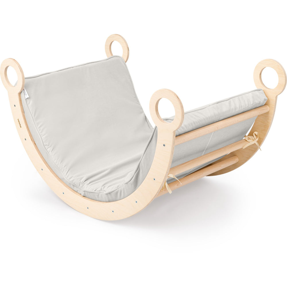 Køb Woobiboo Natural Montessori Rocker Med Gray Madras L