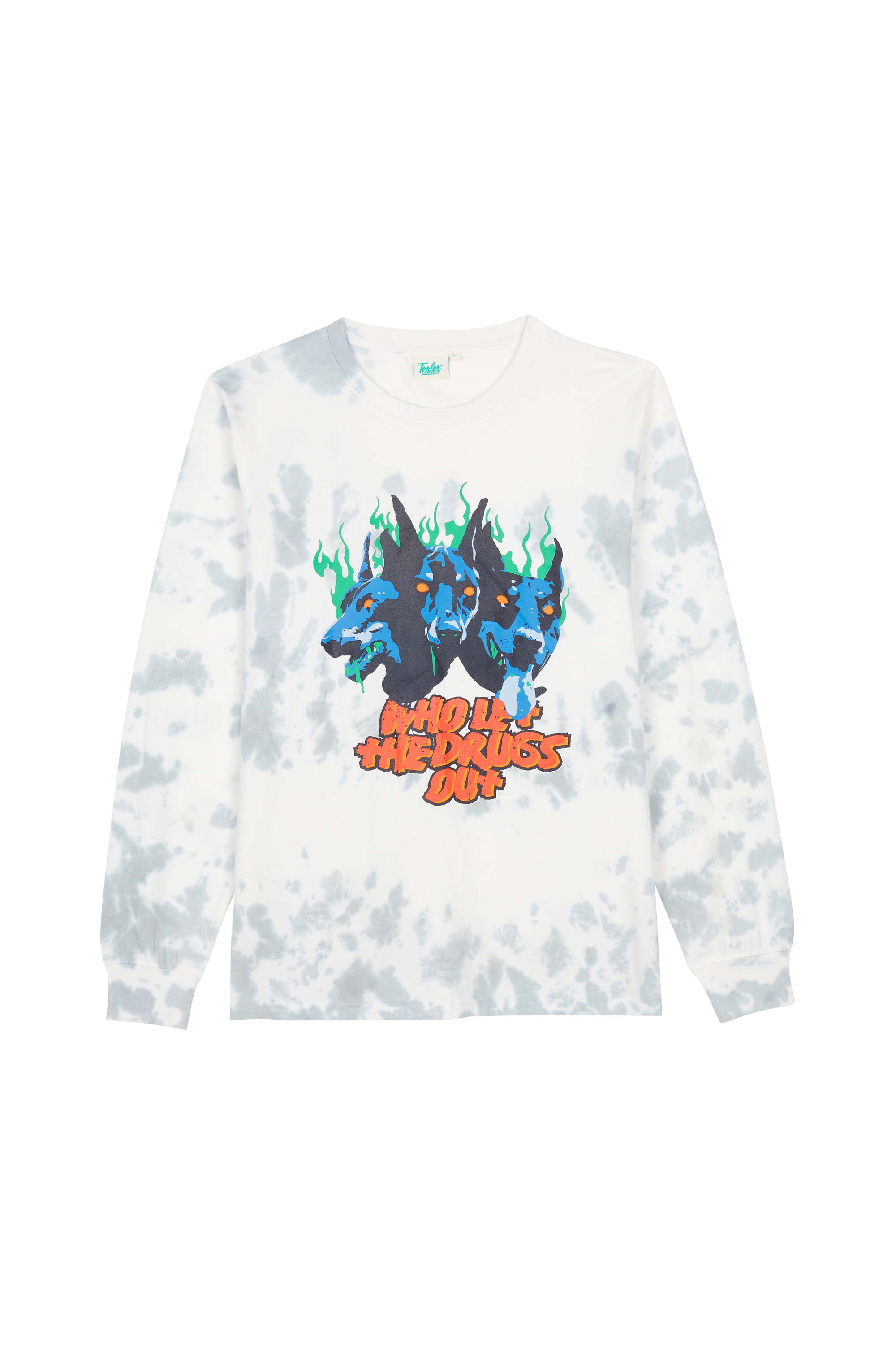 TEALER T-shirt LS WHO LET THE DRUGS OUT Gris