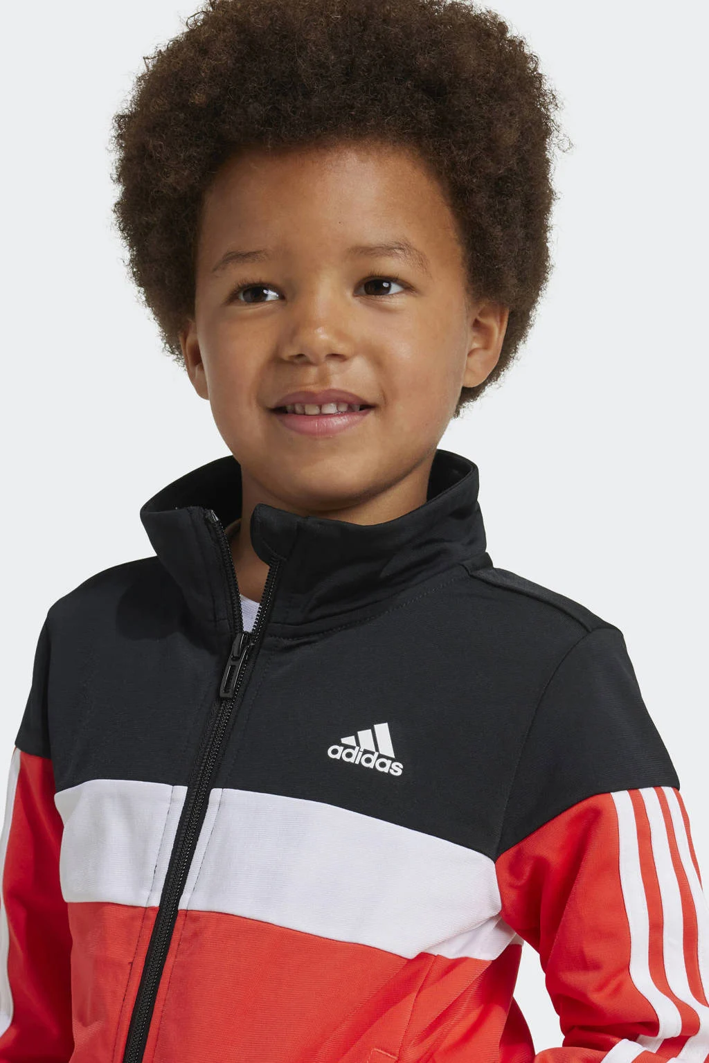trainingspak Tiberio rood/zwart/wit