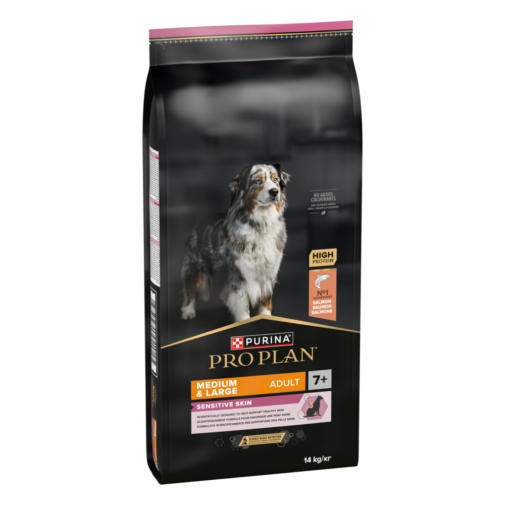 Pro Plan Adult 7+ Medium & Large Sensitive Skin Zalm14 kg