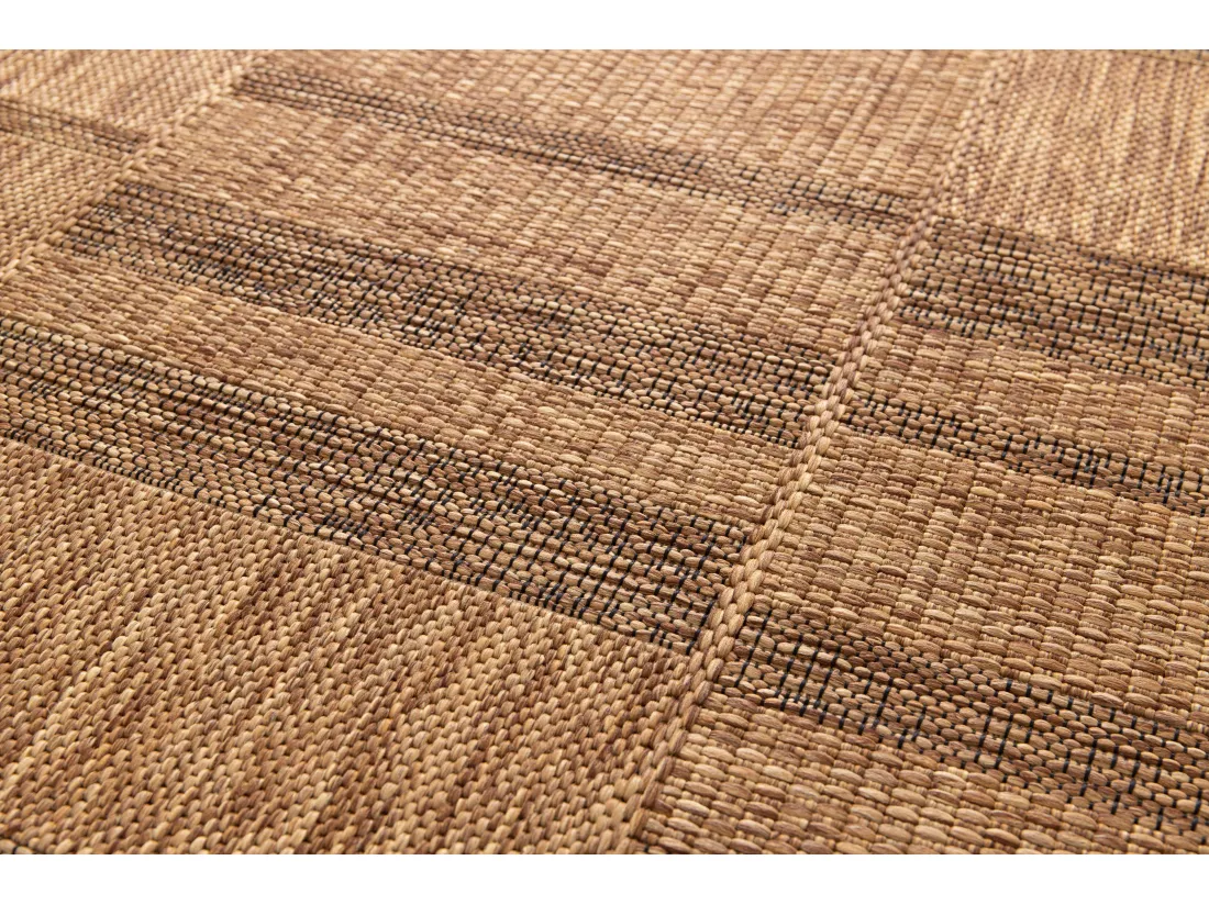 Tapis extérieur - géométrique aspect jute - naturel - 160 x 230 cm - GUINEA