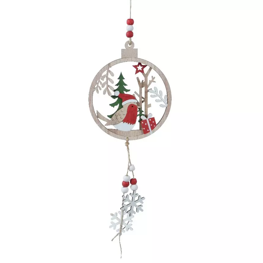 Couronne de sapin à suspendre (H30 cm) Lois Multicolore