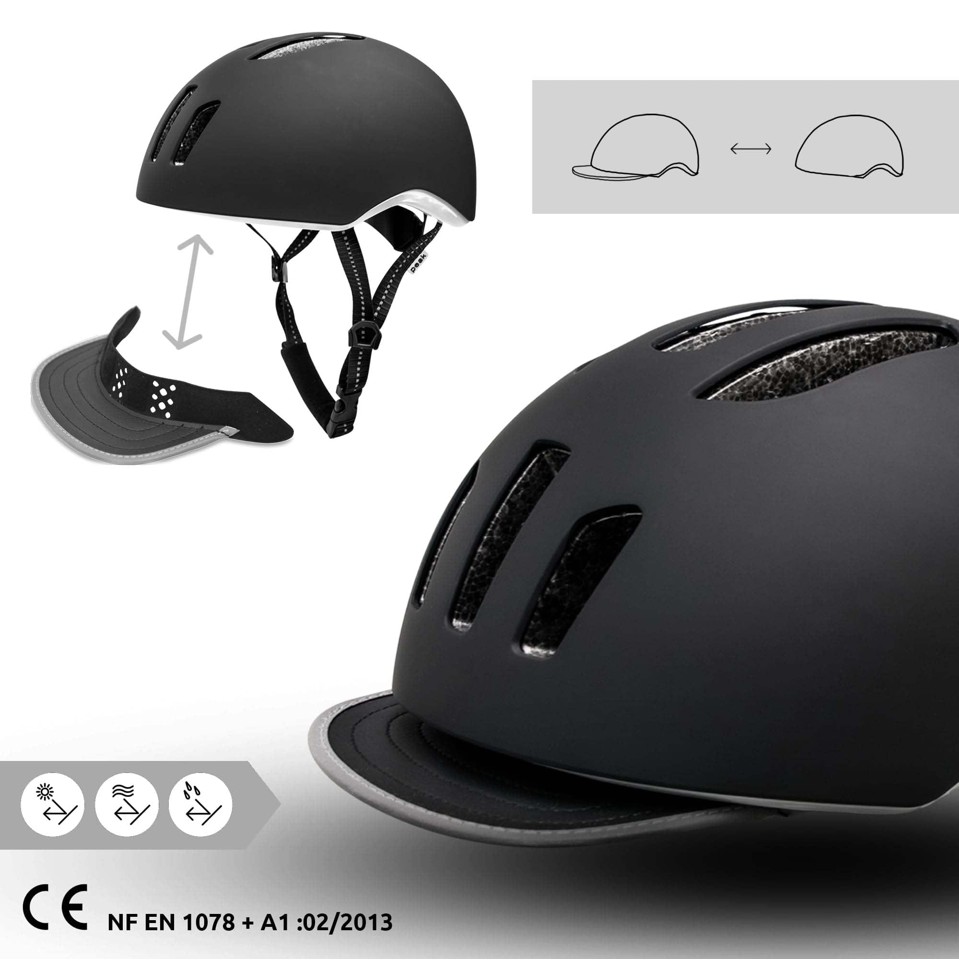 Crazy Safety - Cykelhjelm til voksne - Sort mat (53-59cm)