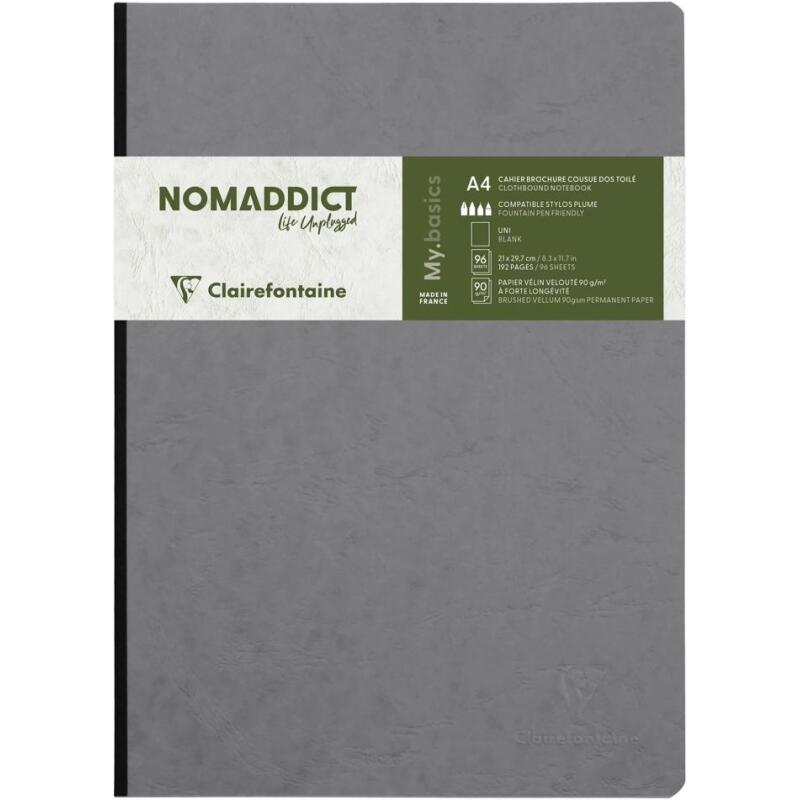 Cahier brochure Age Bag A4 192 pages uni - Gris