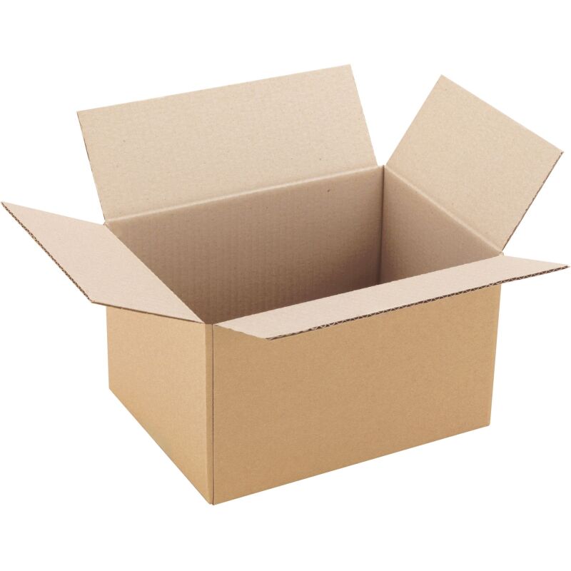 Carton Caisse américaine kraft brun simple cannelure L 25 x l 18 x H 15 cm