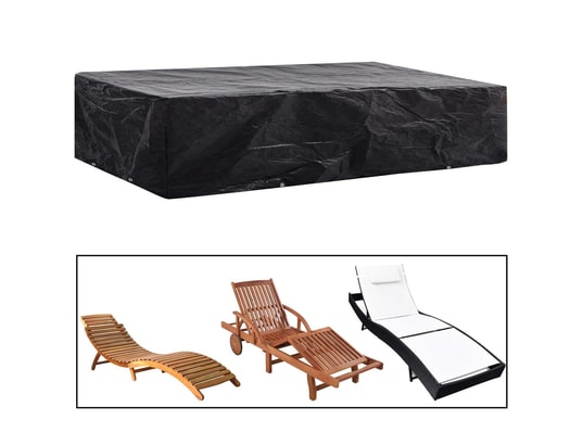 VIDAXL - Housse de table extérieur Housse de chaise de jardin 8 œillets 218 x 77 x 55 cm