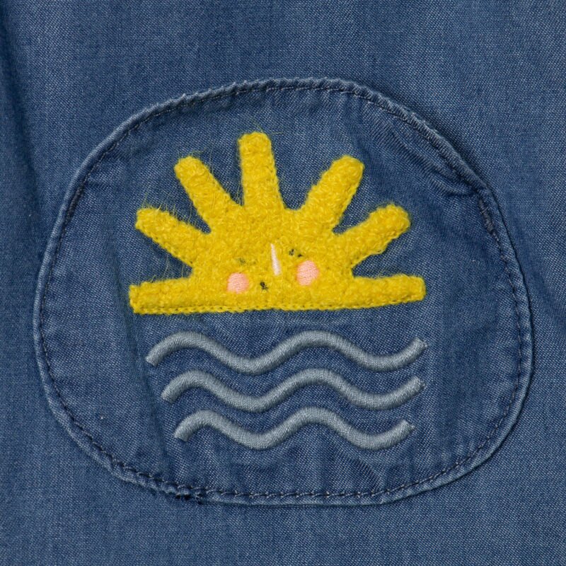 Robe bébé fille jean volant bleuee Catimini Bleu