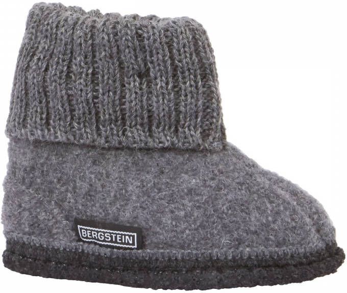 Bergstein Cozy Sloffen Pantoffels voor en kinderen 100% Zuiver sc wol Black
