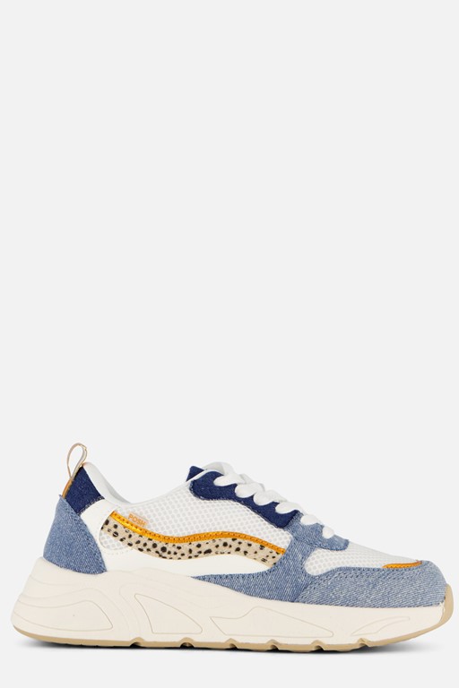 POSH by Poelman Denim Sneakers blauw Textiel