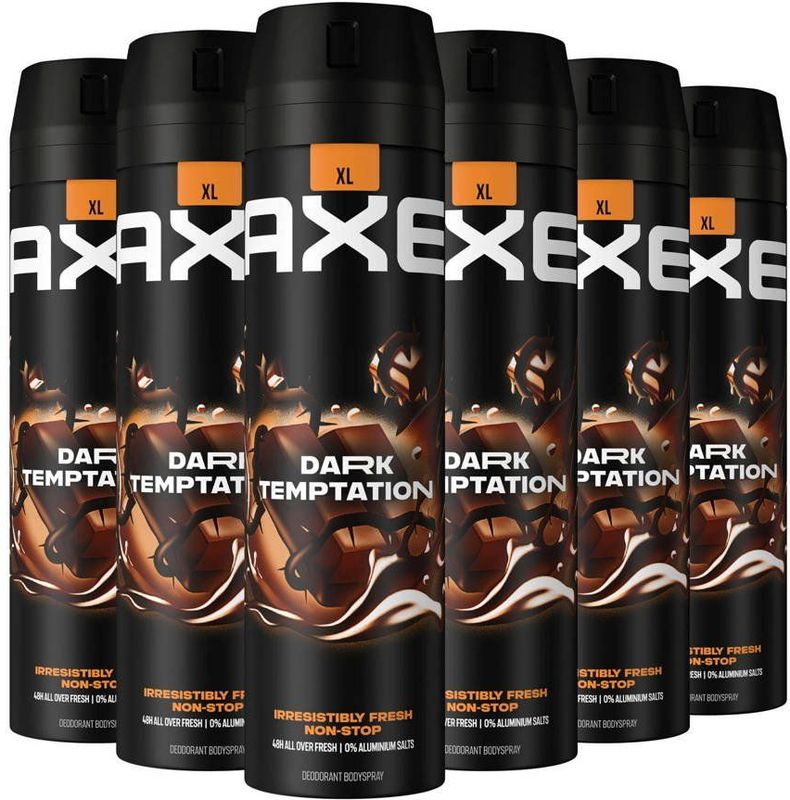 Axe Dark Temptation Deodorant Bodyspray - 6 x 200 ml - Voordeelverpakking