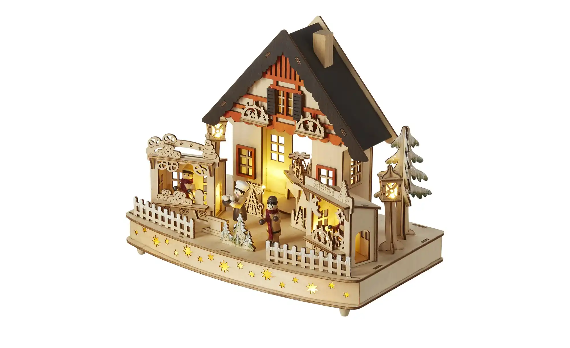 HOME STORY LED Holz Weihnachtsmarkt