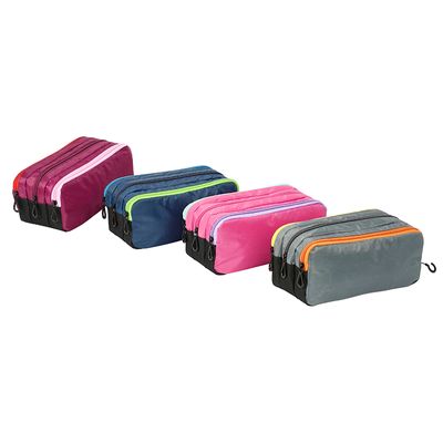 Trousse rectangulaire King Size Triple - 3 compartiments - 4 coloris disponibles - Viquel