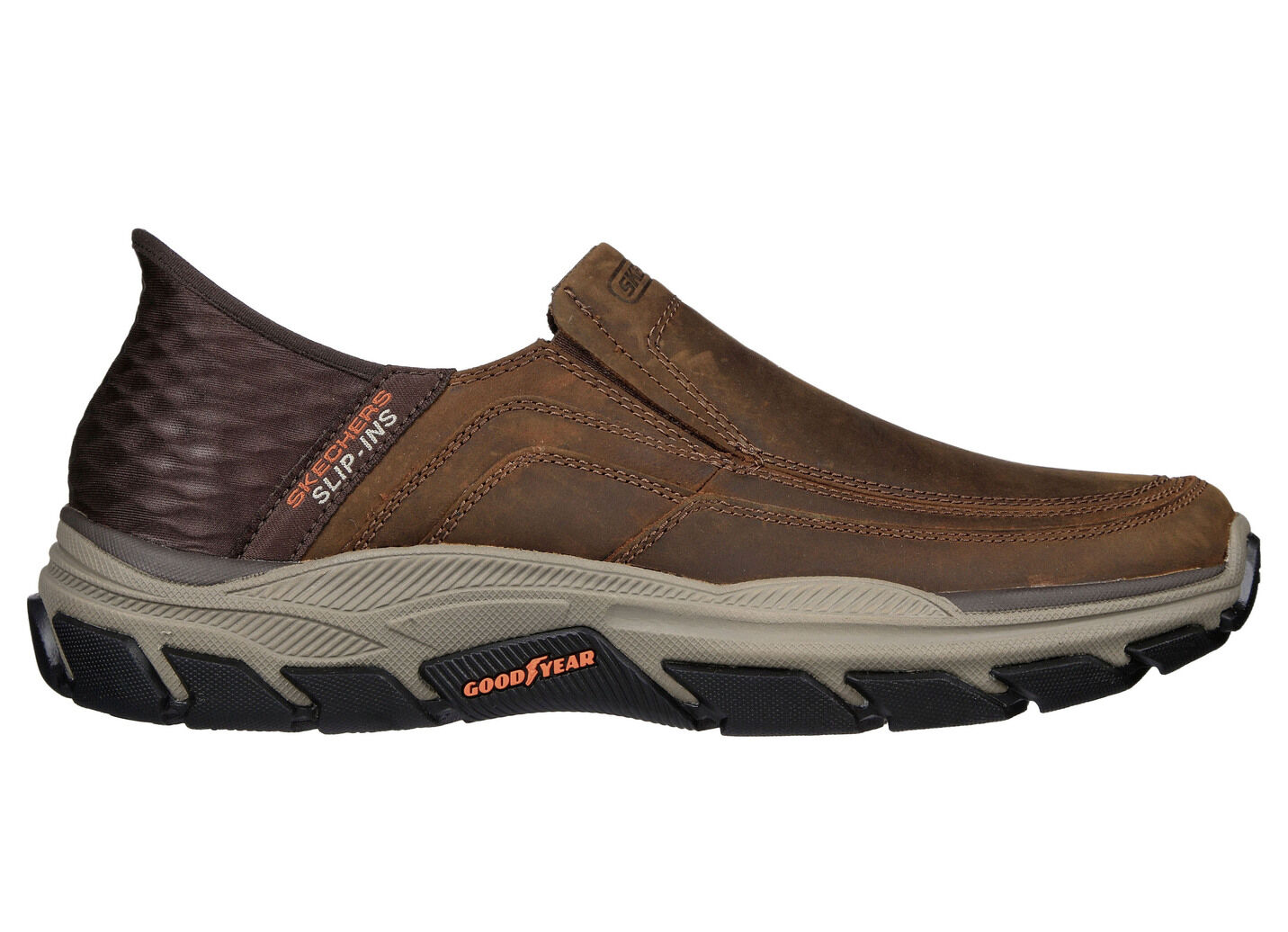 SKECHERS, bequeme Herren-Slipper, mit geformter Slip-Ins Fersenplatte