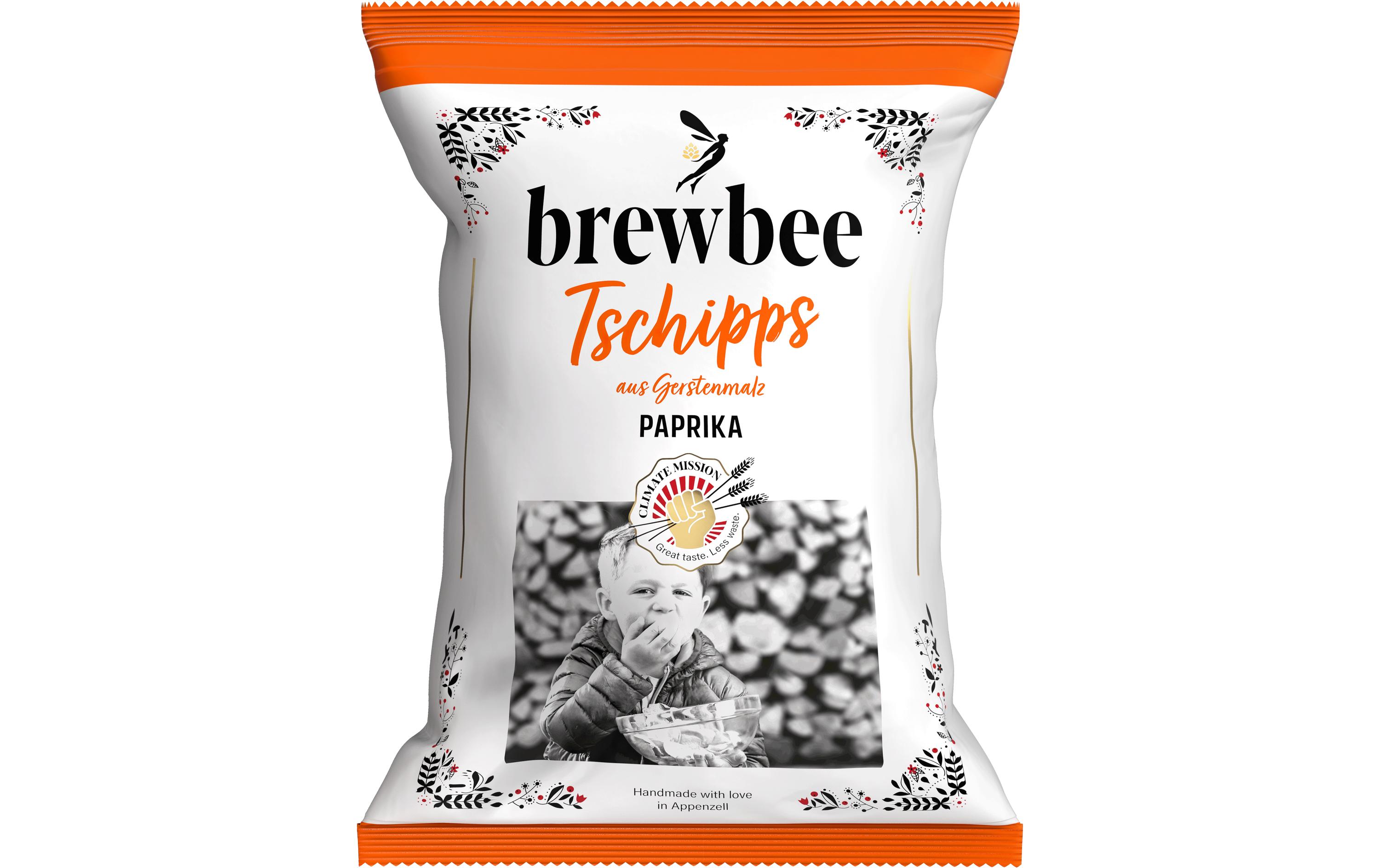 brewbee Tschipps Paprika 90 gSchweizer Chips aus Malztreber