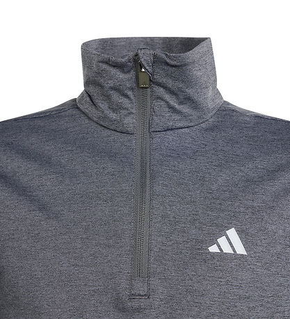 adidas Performance Bluse - J Hea 1/2 Reißverschluss - Grau Melie