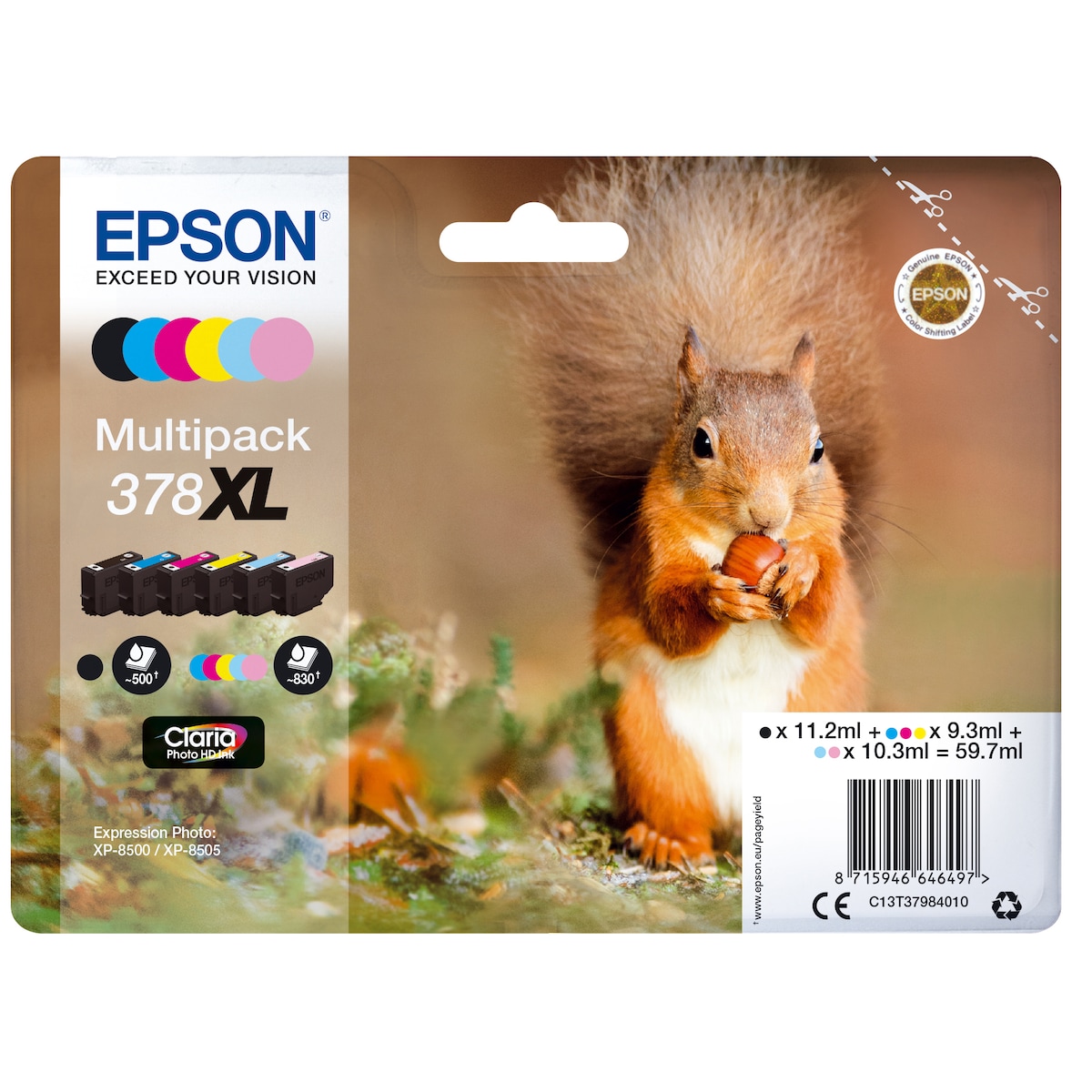Epson blekkpartoner Claria Photo HD 378XL Multipakke
