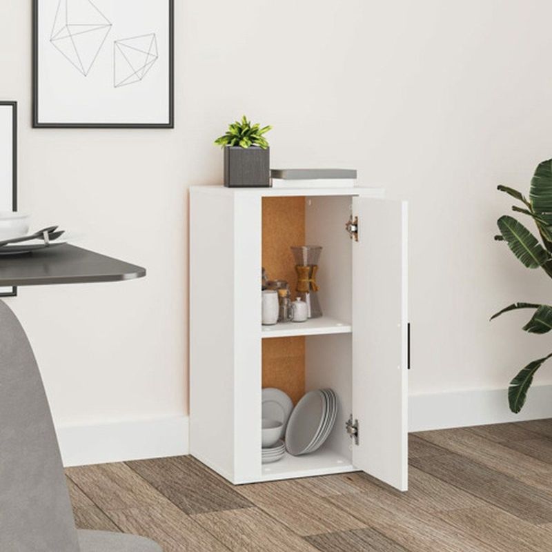 vidaXL Dressoir - Wit - Bewerkte Hout - 40x33x70 cm