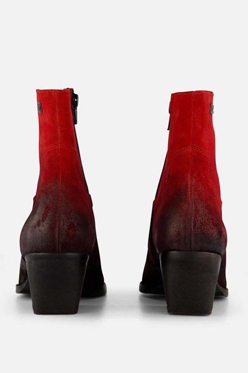 Lazamani Cowboylaarzen rood Leer