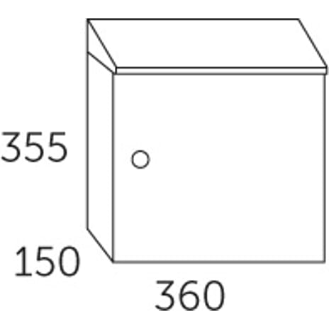 Allux postkasse model 400 - antracit