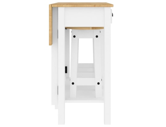 VIDAXL - Ensemble table et chaises Ensemble de bar 3 pcs blanc bois de pin massif