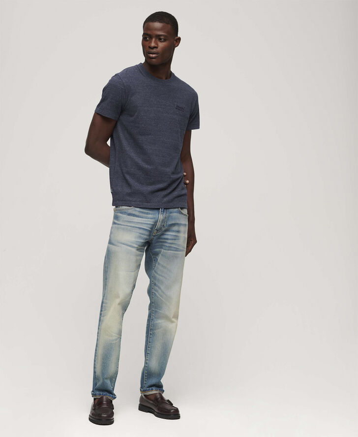 Superdry VINTAGE LOGO EMB TEE Dark indigo blue marl