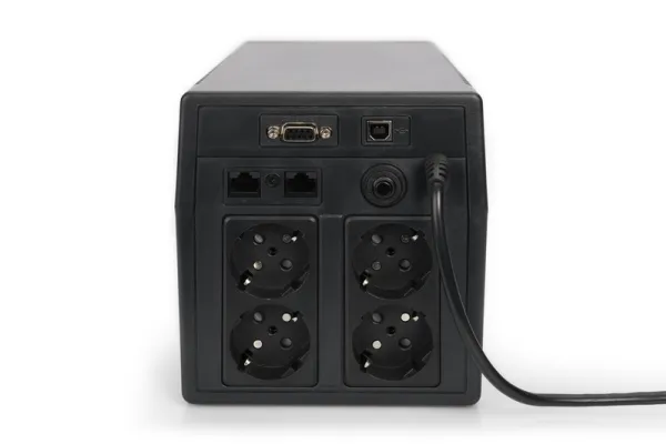 DIGITUS Professional DN-170075 - UPS - AC 230 V - 900 Watt - 1500 VA - 9 At - USB, RS-232 - output-stikforbindelser: 4