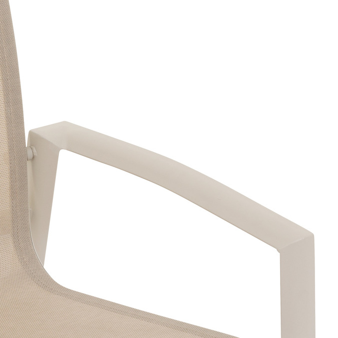 Ensemble table de jardin extensible AXIOME + 12 fauteuils AXANT Argile