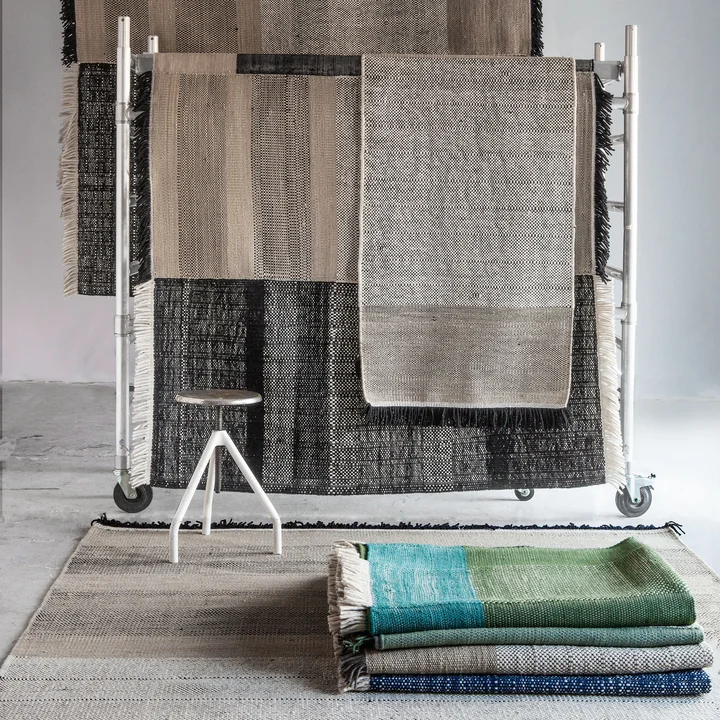 nanimarquina - Tres Stripes 170 x 240 cm, schwarz