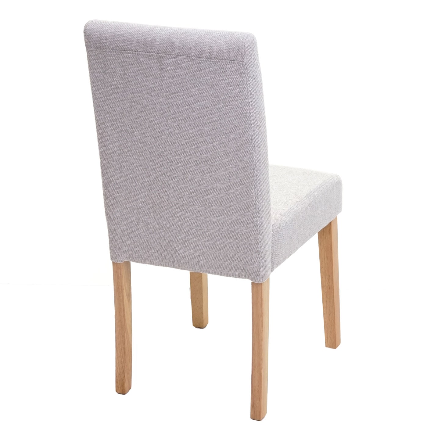 Esszimmerstuhl Littau, Küchenstuhl Stuhl, Stoff/Textil ~ creme-beige, helle Beine